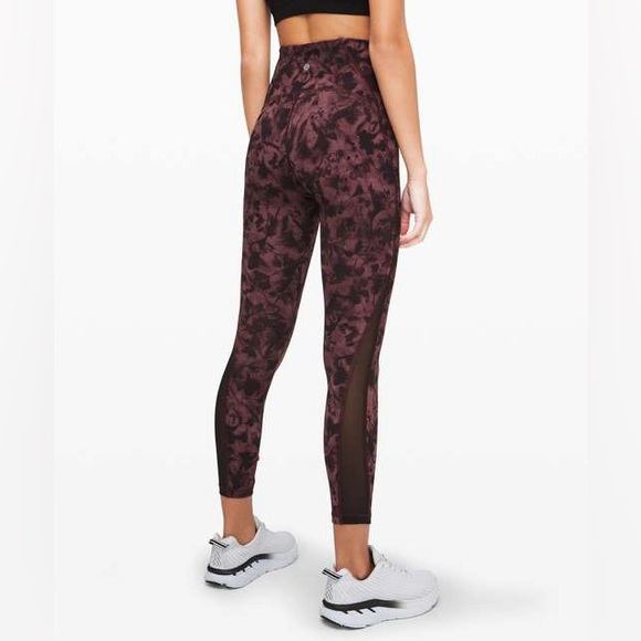 Lululemon Train Times Pant 25" in Mini Dusk Floral Antique Bark Black / Black - Picture 2 of 6